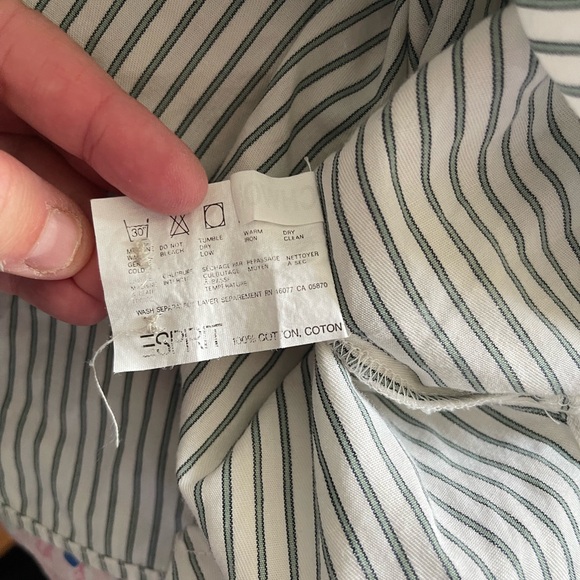 Esprit vintage oversized seersucker button down collared shirt S - Picture 10 of 10